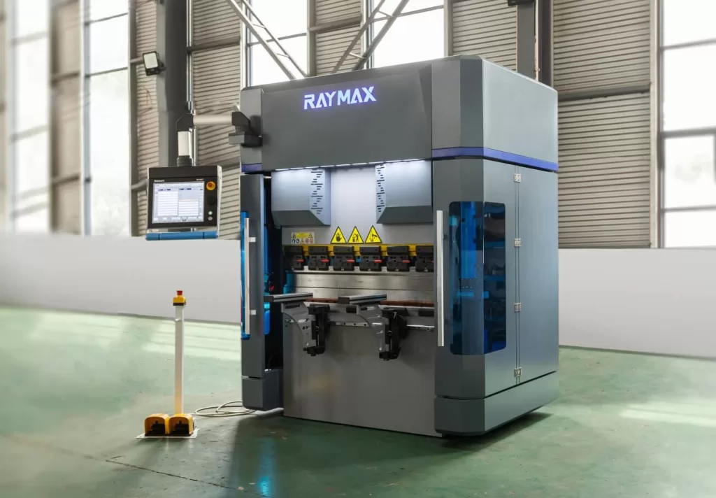 RAYMAX CNC synchro 35-ton x 4-foot 6 axis electric press brake, up to 2 times the bending efficiency of CNC hydraulic press brakes!