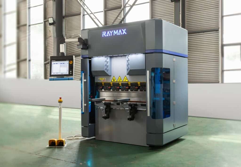 RAYMAX CNC synchro 35-ton x 4-foot 6 axis electric press brake, up to 2 times the bending efficiency of CNC hydraulic press brakes!