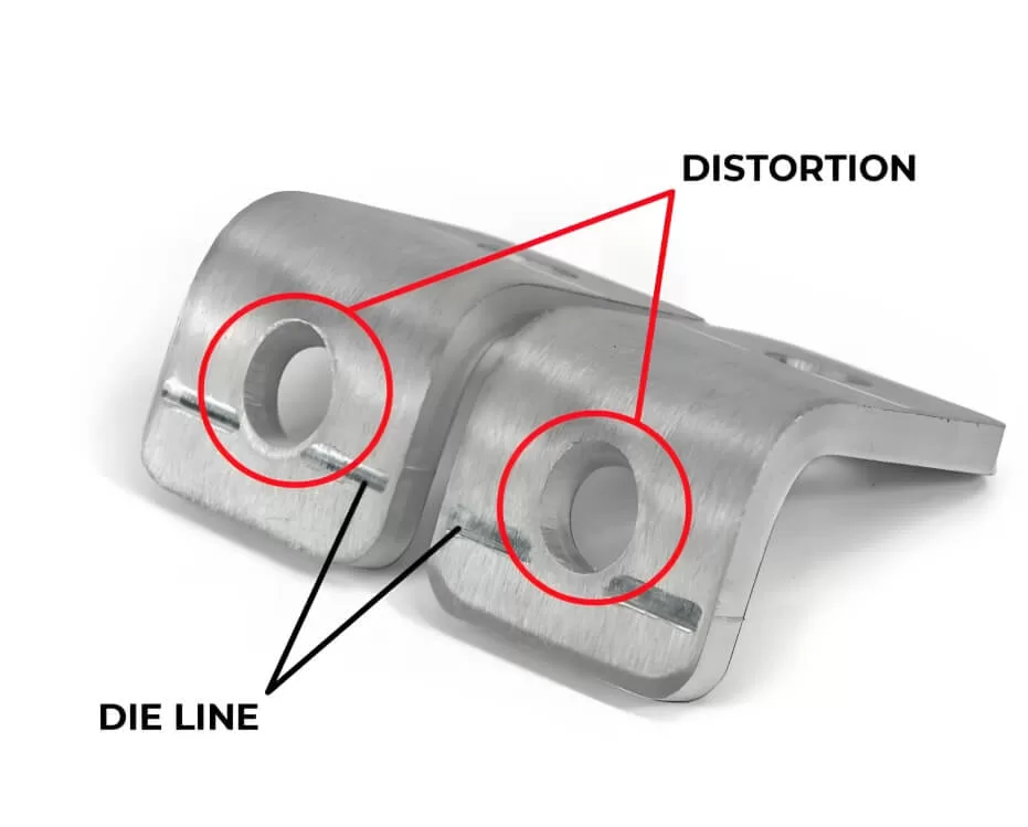 Bending causes hole deformation