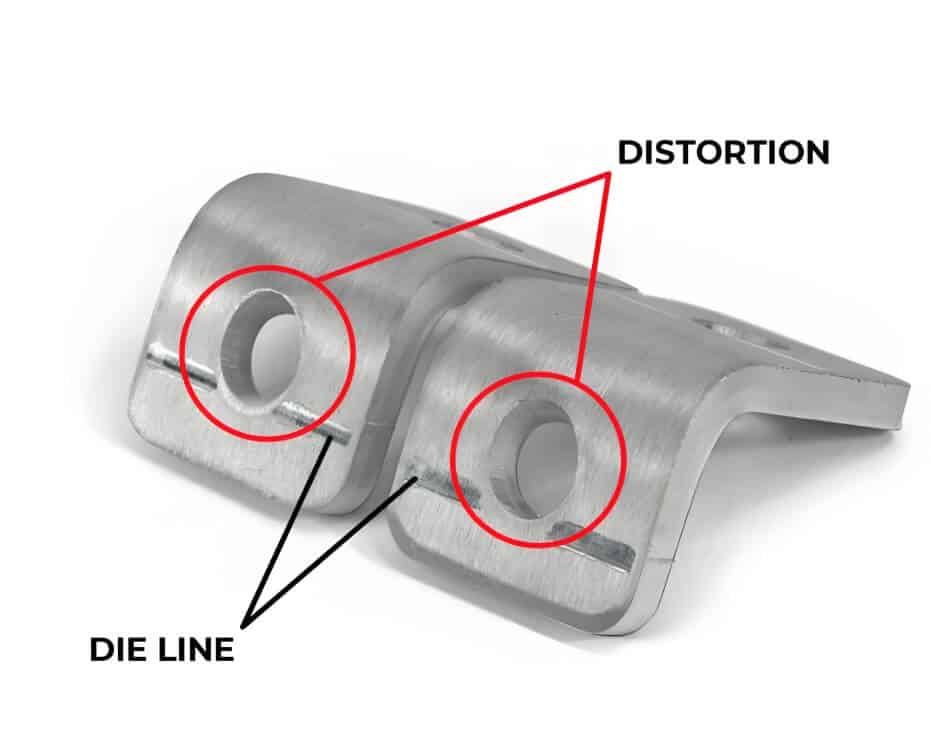 Bending causes hole deformation