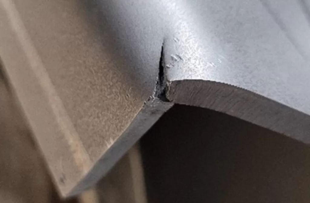 Scratches on the surface of the sheet