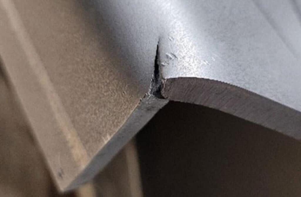 Scratches on the surface of the sheet