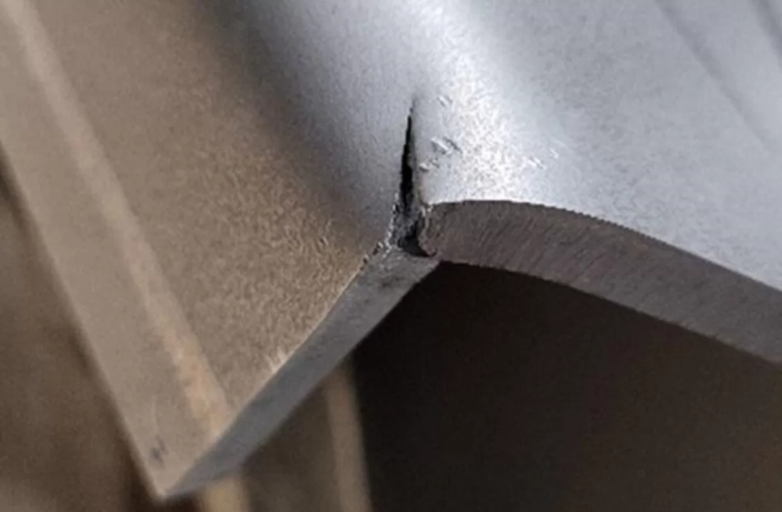 Scratches on the surface of the sheet