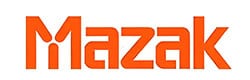 Bold orange Mazak logo design