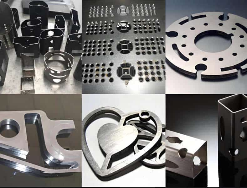 Various metal parts and components.