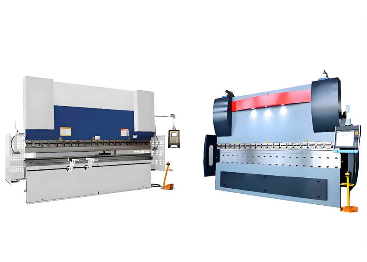 Electric vs Hydraulic press brake side-by-side