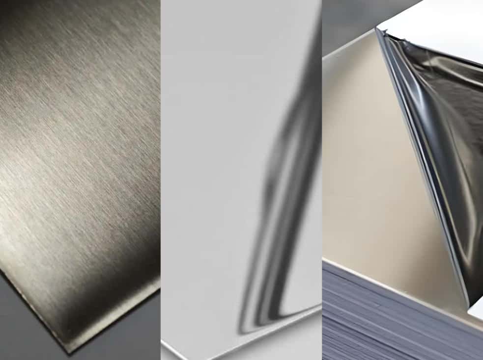 Brushed,mirror finish, and coated stainless steel