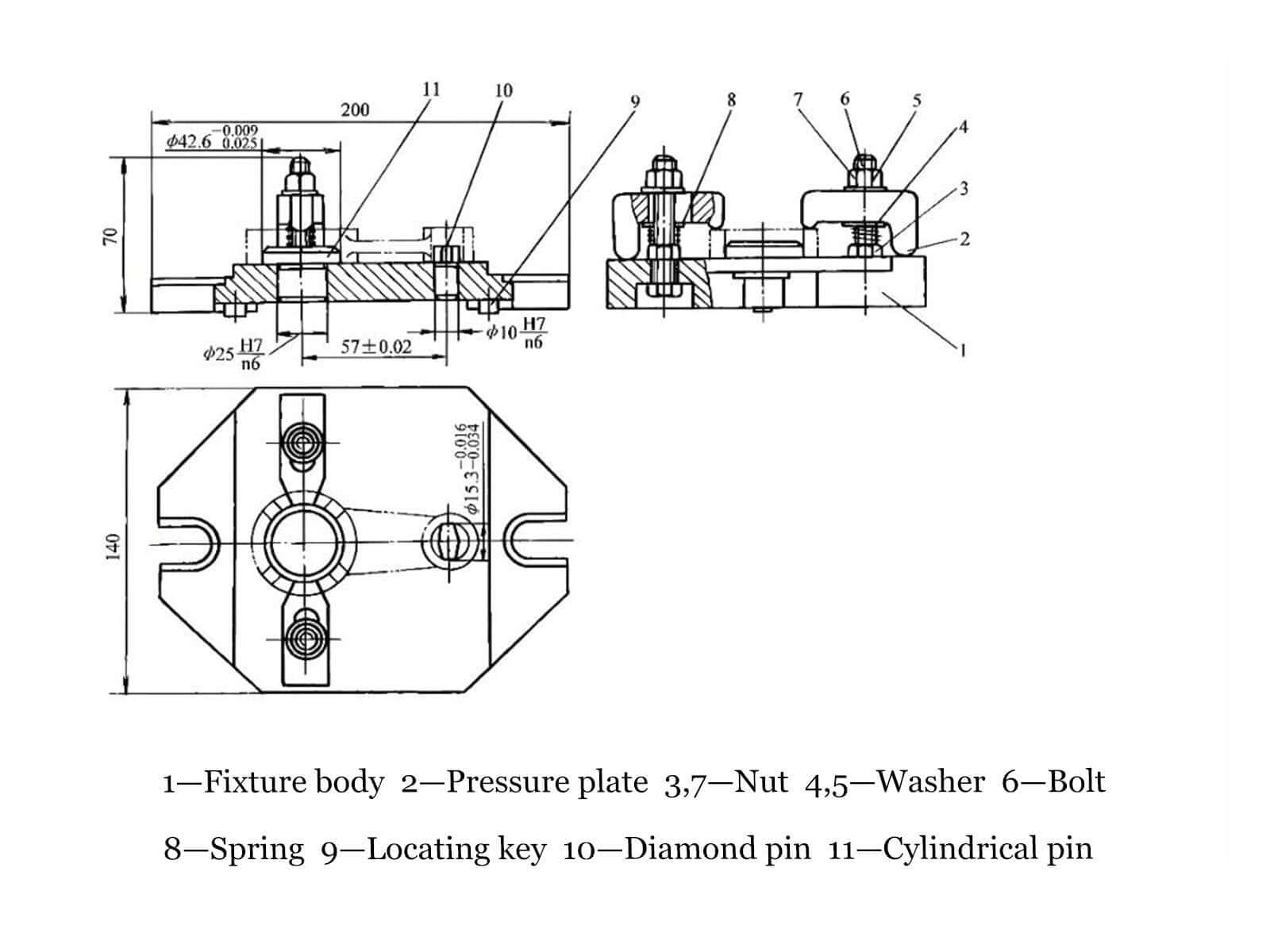 Diagram of a quick style press brake clamping system