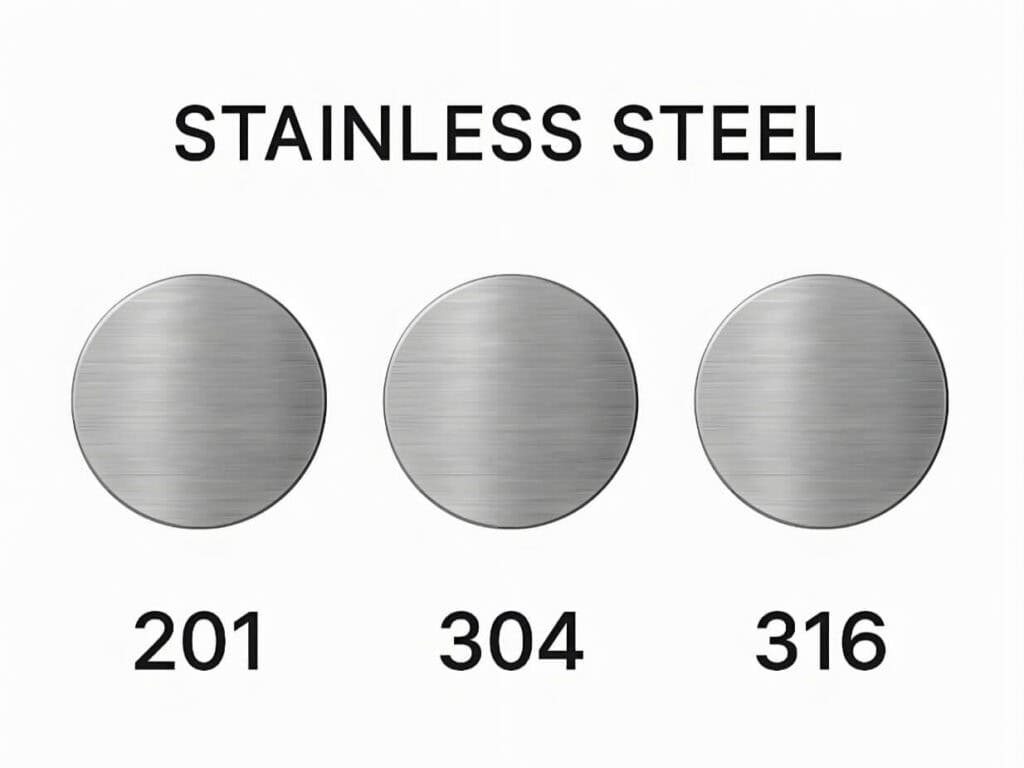 304, 316, 201 stainless steel