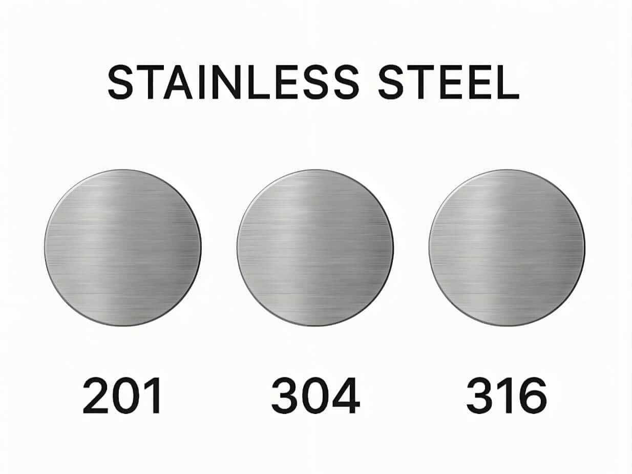 304, 316, 201 stainless steel