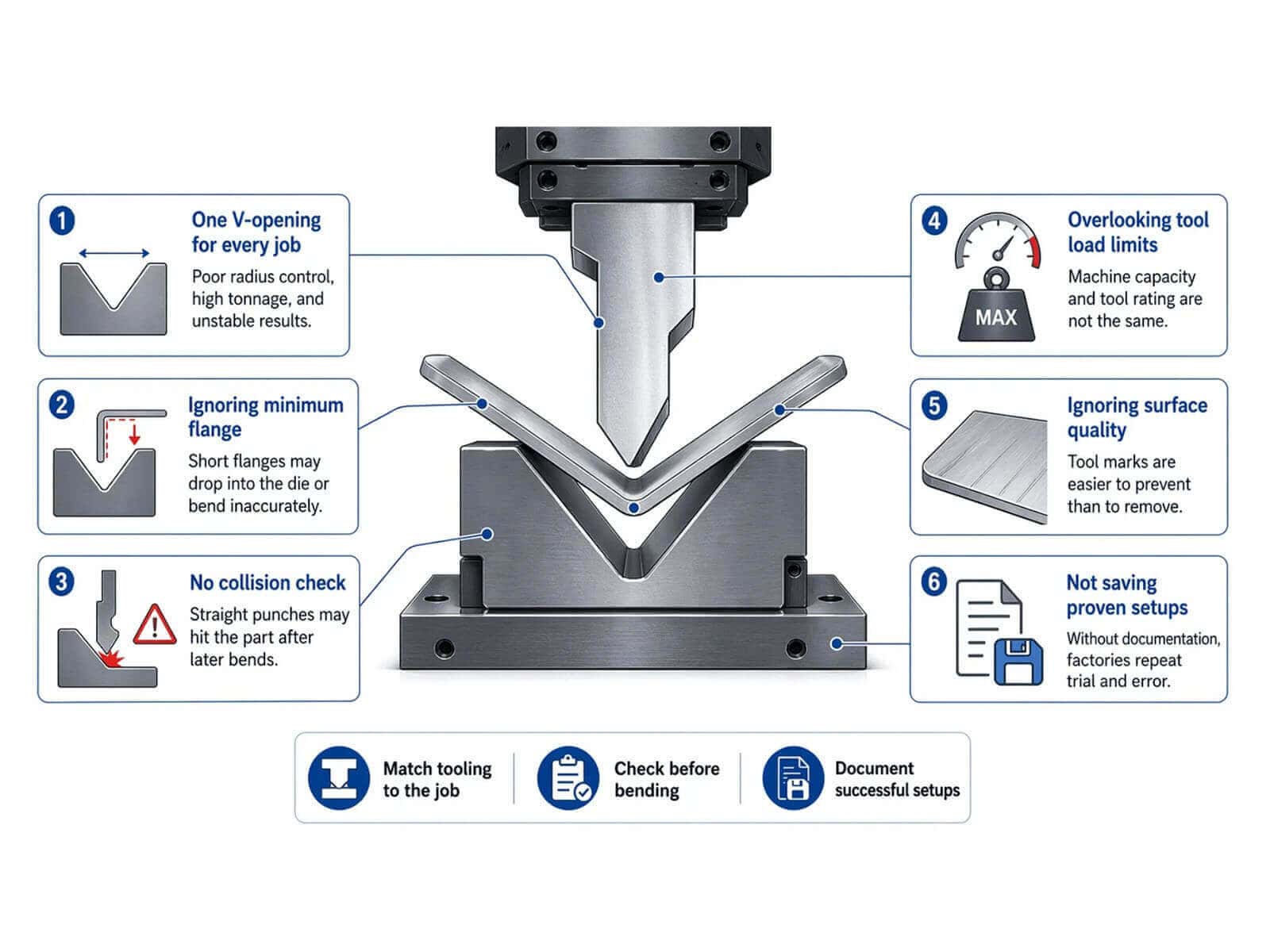 How tooling selection affect press brake bend angle accuracy